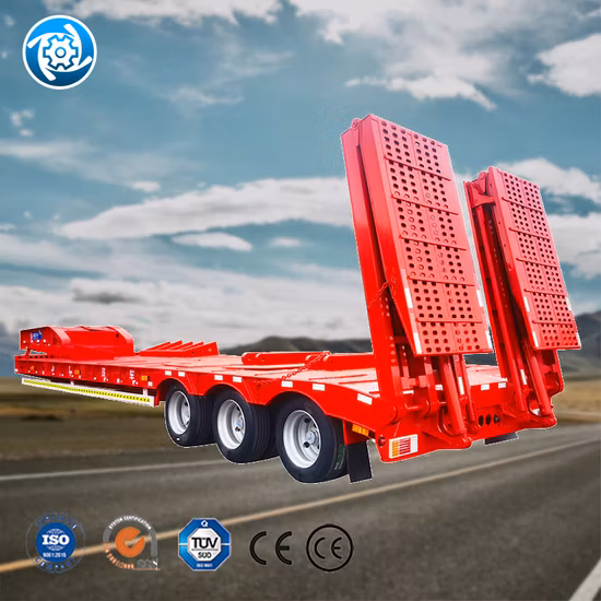 Extendable Semi Trailer Adjustable Length for Transporting Oversized Cargo