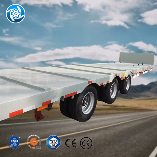 Extendable Semi Trailer Adjustable Length for Transporting Oversized Cargo