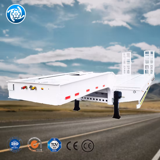 Extendable Semi Trailer Adjustable Length for Transporting Oversized Cargo