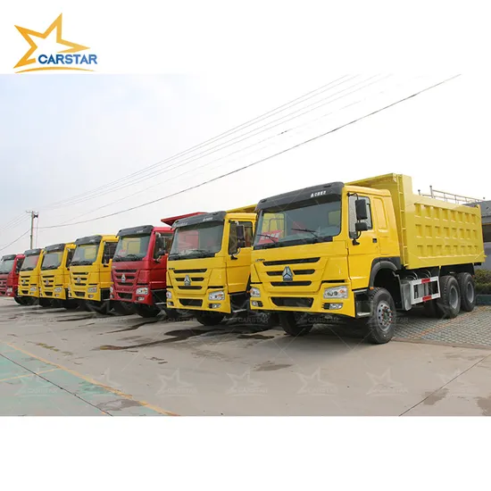 Caminhões basculantes usados ​​em bom estado 6X4 Caminhão basculante Sinotruck HOWO Caminhões basculantes transporte